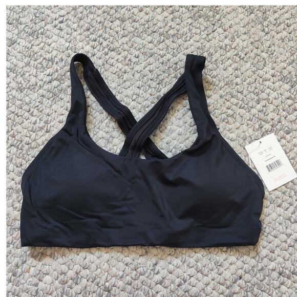 Andie Black Bikini Top Size S The Caledonia Crisscross Back Swim Top - Picture 2 of 3